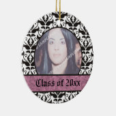 Klasse van 2012 Afstudeerder Afstuderen damast fot Keramisch Ornament (Rechts)