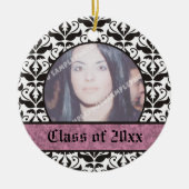 Klasse van 2012 Afstudeerder Afstuderen damast fot Keramisch Ornament (Voorkant)