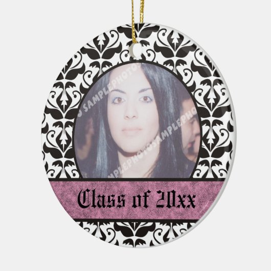 Klasse van 2012 Afstudeerder Afstuderen damast fot Keramisch Ornament (Links)