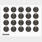 Klasse van 2012 Afstuderen Pet & Diploma Seals Ronde Sticker (Vel)