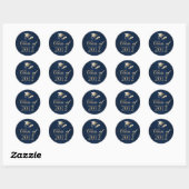 Klasse van 2012 Afstuderen Pet & Diploma Seals Ronde Sticker (Vel)
