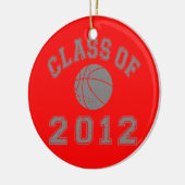 Klasse van 2012 Basketball - Grijs 2 Keramisch Ornament (Links)
