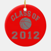 Klasse van 2012 Basketball - Grijs 2 Keramisch Ornament (Achterkant)