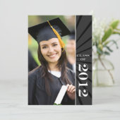 Klasse van 2012 Black Starburst Afstuderen Kaart (Staand voorkant)