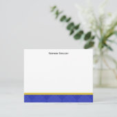 Klasse van 2012 Blauw en Gold Afstuderen Hartelijk Bedankkaart (Staand voorkant)