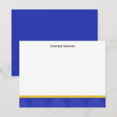 Klasse van 2012 Blauw en Gold Afstuderen Hartelijk Bedankkaart (Voorkant / Achterkant)