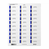 Klasse van 2012 Blauw en Goud Afstuderen Etiket (Full Sheet)