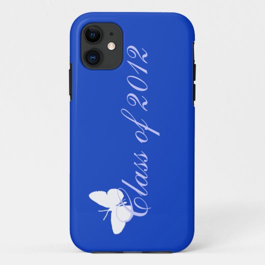 Klasse van 2012 - Blauwe vlinder Case-Mate iPhone Case (Achterkant)