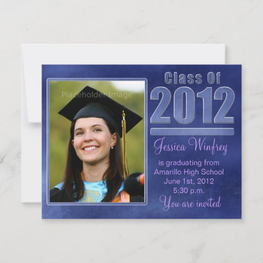 Klasse van 2012-Fotoaankondiging Afstuderen Kaart (Voorkant)
