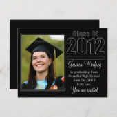 Klasse van 2012-Fotoaankondiging Afstuderen Kaart (Voorkant / Achterkant)