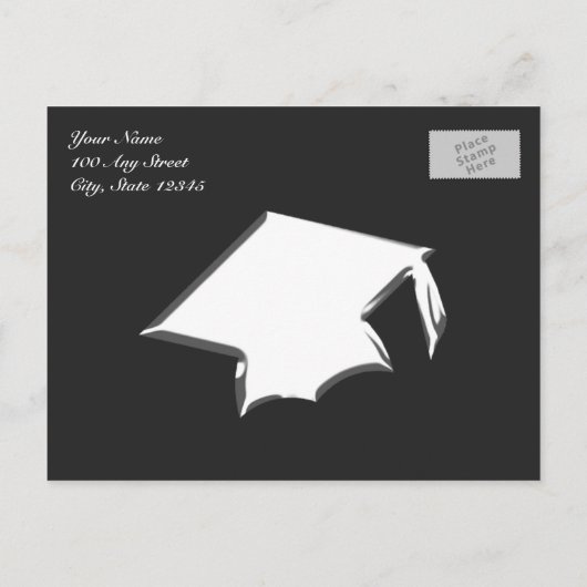 Klasse van 2012 Fotouitnodiging Zwart Uitnodiging Briefkaart (Achterkant)