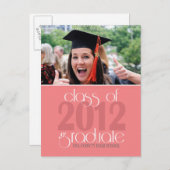Klasse van 2012 Graduation Announcement Briefkaart (Voorkant / Achterkant)
