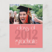 Klasse van 2012 Graduation Announcement Briefkaart (Voorkant)