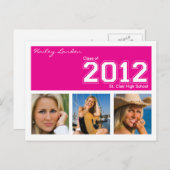 Klasse van 2012 Graduation Invitation Briefkaart (Voorkant / Achterkant)