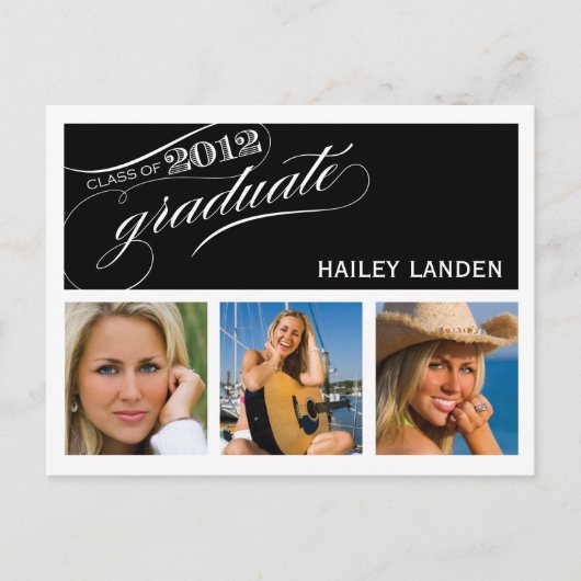 Klasse van 2012 Graduation Invitation Briefkaart (Voorkant)