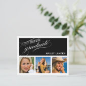 Klasse van 2012 Graduation Invitation Briefkaart (Staand voorkant)