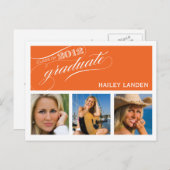 Klasse van 2012 Graduation Invitation Briefkaart (Voorkant / Achterkant)