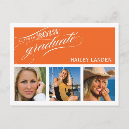 Klasse van 2012 Graduation Invitation Briefkaart (Voorkant)