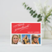 Klasse van 2012 Graduation Invitation Briefkaart | (Staand voorkant)