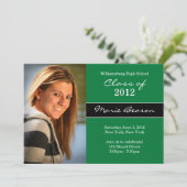 Klasse van 2012 Graduation Invitation Kaart (Staand voorkant)