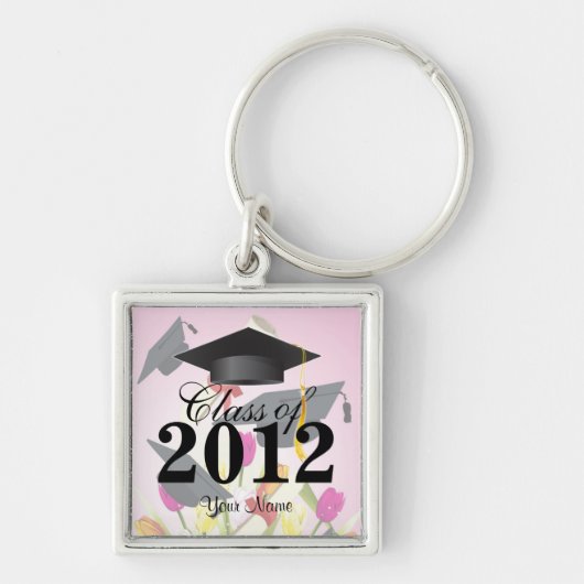 Klasse van 2012 Graduation Key-chain roze Sleutelhanger (Voorkant)
