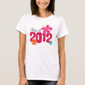 Klasse van 2012 Hibiscus Afstuderen T-shirt (Voorkant)