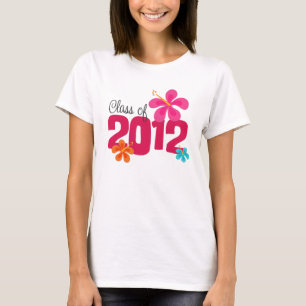 Klasse van 2012 Hibiscus Afstuderen T-shirt