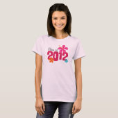 Klasse van 2012 Hibiscus Afstuderen T-shirt (Voorkant volledig)