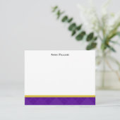 Klasse van 2012 Paars en Gold Afstuderen Hartelijk Bedankkaart (Staand voorkant)