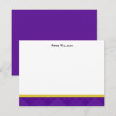 Klasse van 2012 Paars en Gold Afstuderen Hartelijk Bedankkaart (Voorkant / Achterkant)