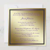 Klasse van 2012, Paars en goudmaaltijd Afstuderen Kaart (Achterkant)