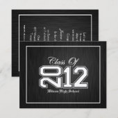 Klasse van 2012 Premium Silver Afstuderen nodigt u Kaart (Voorkant / Achterkant)