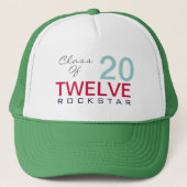 Klasse van 2012 ROCKSTAR Trucker Hat (groen) Trucker Pet (Voorkant)