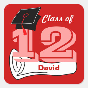 Klasse van 2012 Sticker Pet Diploma 5