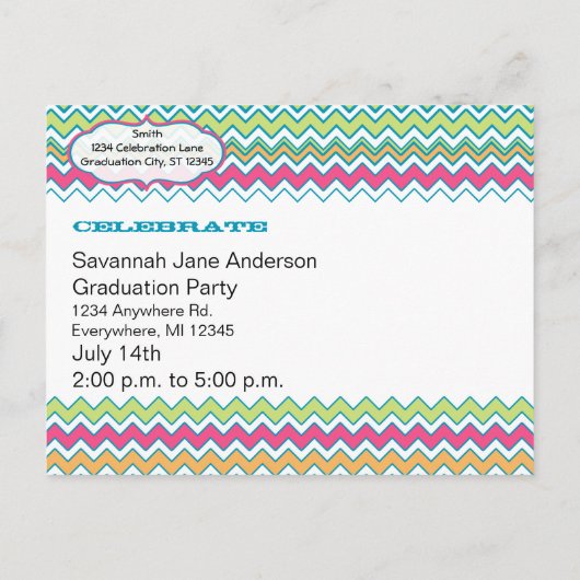 Klasse van 2012 Uitnodiging en geschenken van hoog (Achterkant)