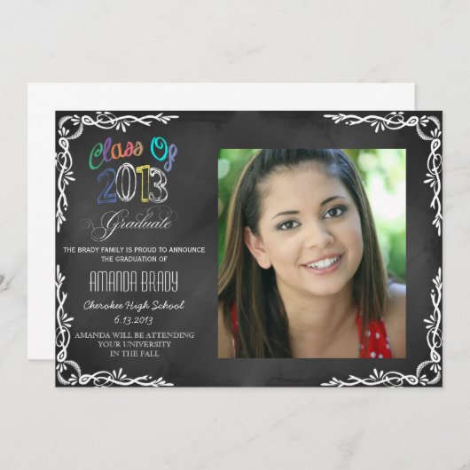 Klasse van 2013 Aankondiging van het Afstuderen va (Voorkant / Achterkant)