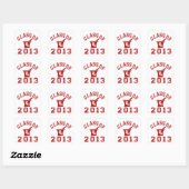 Klasse van 2013 apotheker vierkante sticker (Vel)