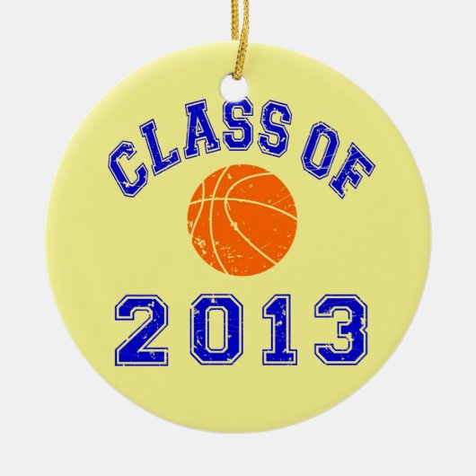 Klasse van 2013 Basketball Keramisch Ornament (Voorkant)
