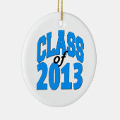 Klasse van 2013 (blauw) keramisch ornament (Rechts)