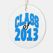 Klasse van 2013 (blauw) keramisch ornament (Links)