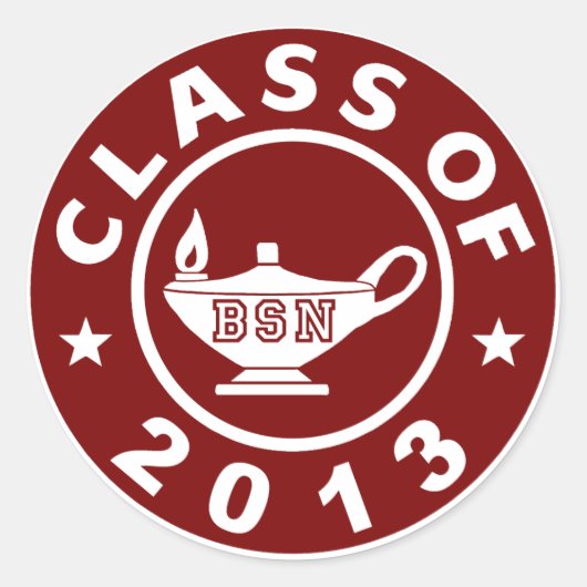 Klasse van 2013 BSN Ronde Sticker (Voorkant)