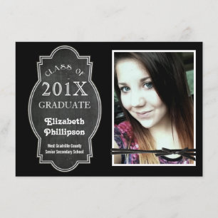 Klasse van 2013 Chalkboard Plaque met foto Kaart