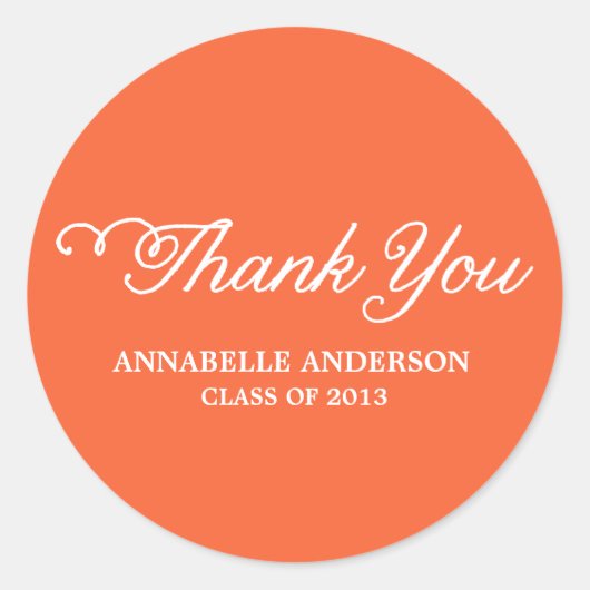 Klasse van 2013 Dank u Stickers (Voorkant)