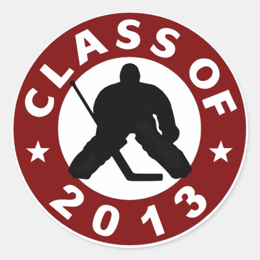 Klasse van 2013 Hockey Ronde Sticker (Voorkant)