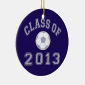 Klasse van 2013 Voetbal - Grijs 2 Keramisch Ornament (Rechts)