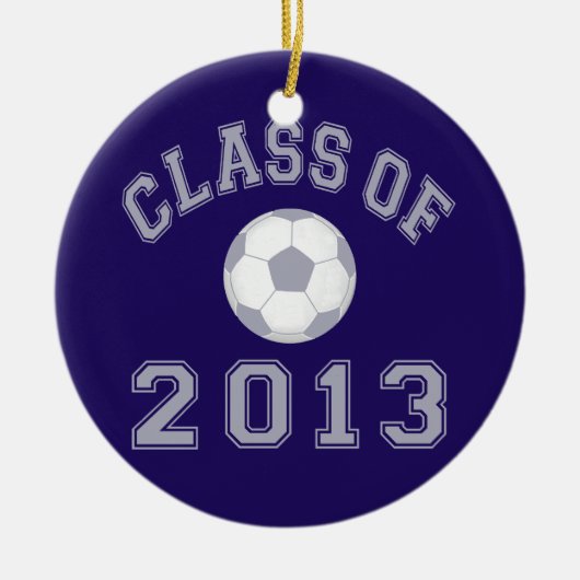 Klasse van 2013 Voetbal - Grijs 2 Keramisch Ornament (Voorkant)
