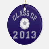 Klasse van 2013 Voetbal - Grijs 2 Keramisch Ornament (Links)