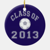 Klasse van 2013 Voetbal - Grijs 2 Keramisch Ornament (Achterkant)