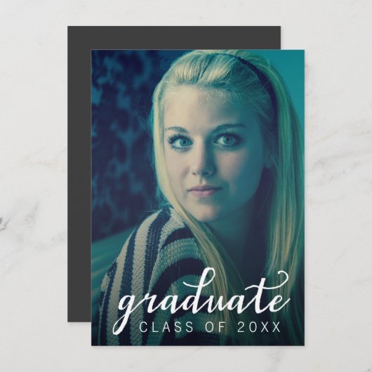 KLASSE VAN 2014 AFSTUDEREN FOTO INVITE KAART (Voorkant / Achterkant)