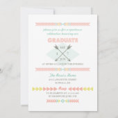 Klasse van 2014 Aztec Tribal Photo Graduation Part Kaart (Achterkant)